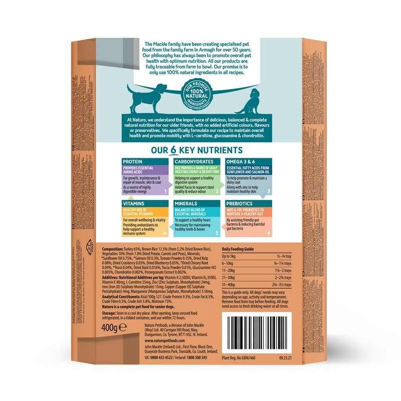 Naturo Senior Turkey R&V Tray 7x400g