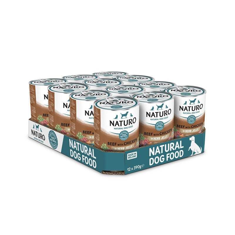 Naturo Adult GGF Beef Jel Tin 12x390g