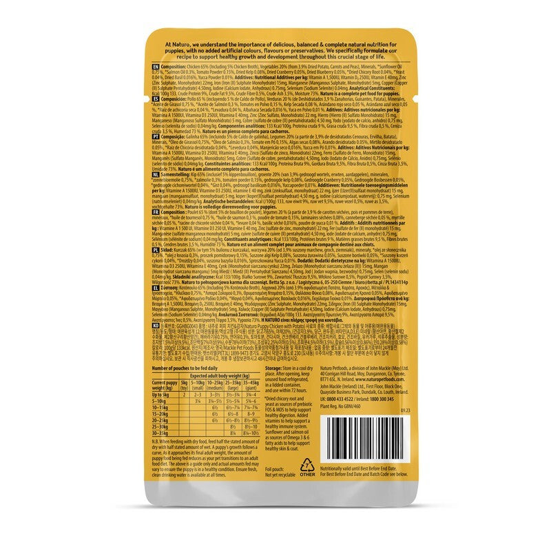 Naturo Puppy Mini GF Chck P&V Pch 8x150g