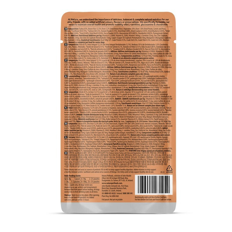 Naturo Senior Turkey R&V Pch 8x150g