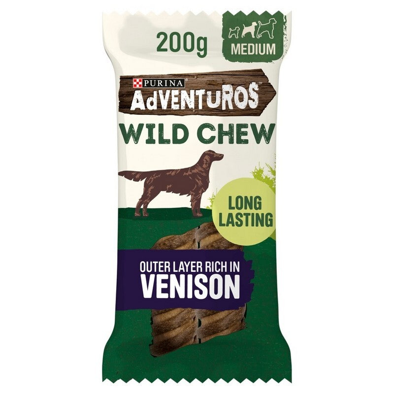 Adventuros Wild Chews Venison Med 200gx6