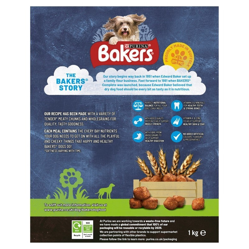 Bakers Meaty Meals Beef 1kgx5