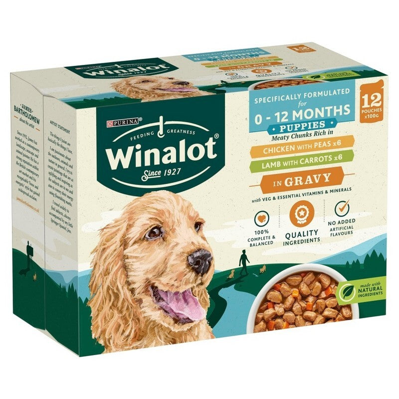 Winalot Puppy Meaty Chunks CIG 100gx12x4