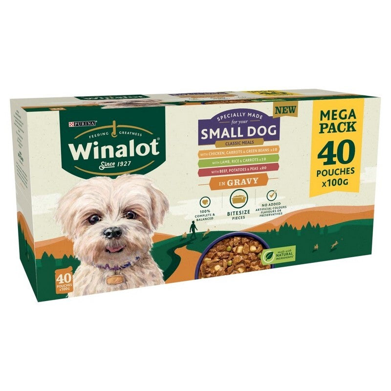 Winalot Small Dog Pch Mixed Grvy 100gx40