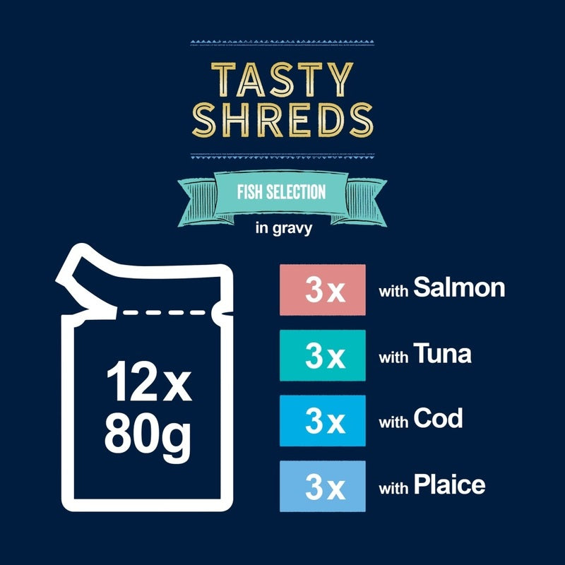 Felix Pch Tasty Shred Fsh Sel G 80gx12x4