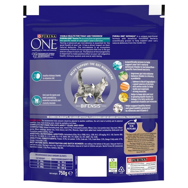 Purina One Senior 7+ Cat Salmon 750gx4