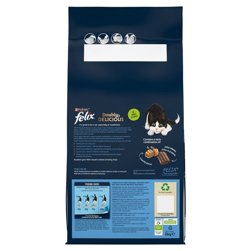 Felix Dry Adult Dbl Delicious Be Chk 2kg
