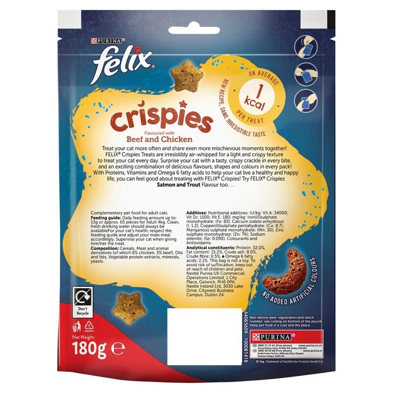 Felix Crispies Beef & Chicken 180gx5