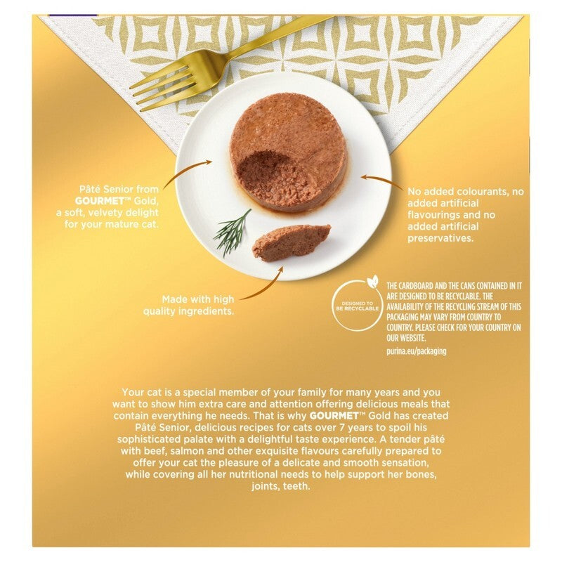 Gourmet Gold Senior Pate Fish 85gx8x6