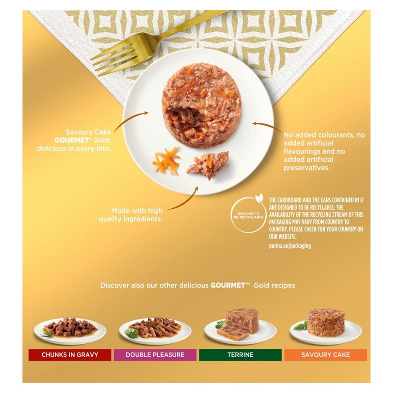 Gourmet Gold Savoury Cake MtVeg 85gx8x6