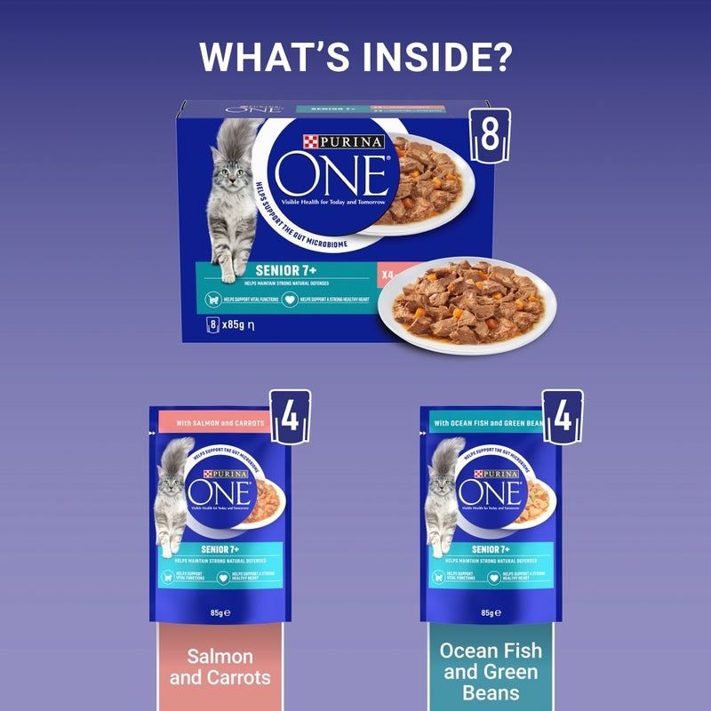 Purina One 7+ Mini Sal/OF Pch 85gx8x5