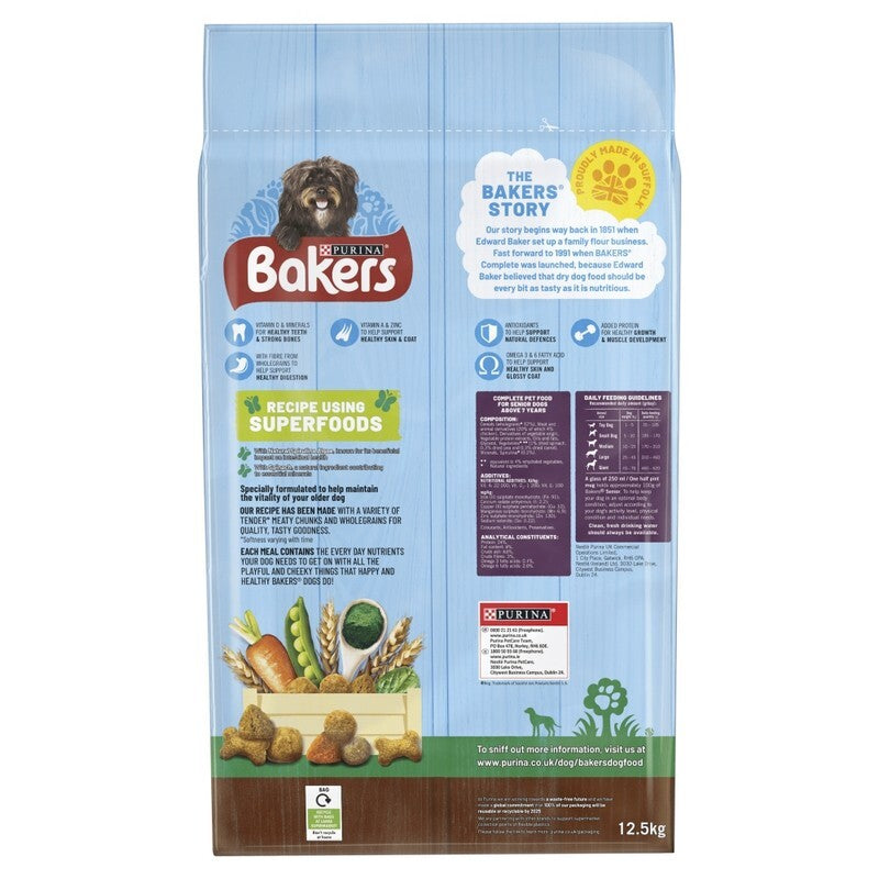 Bakers Senior Chicken & Veg 12.5kg