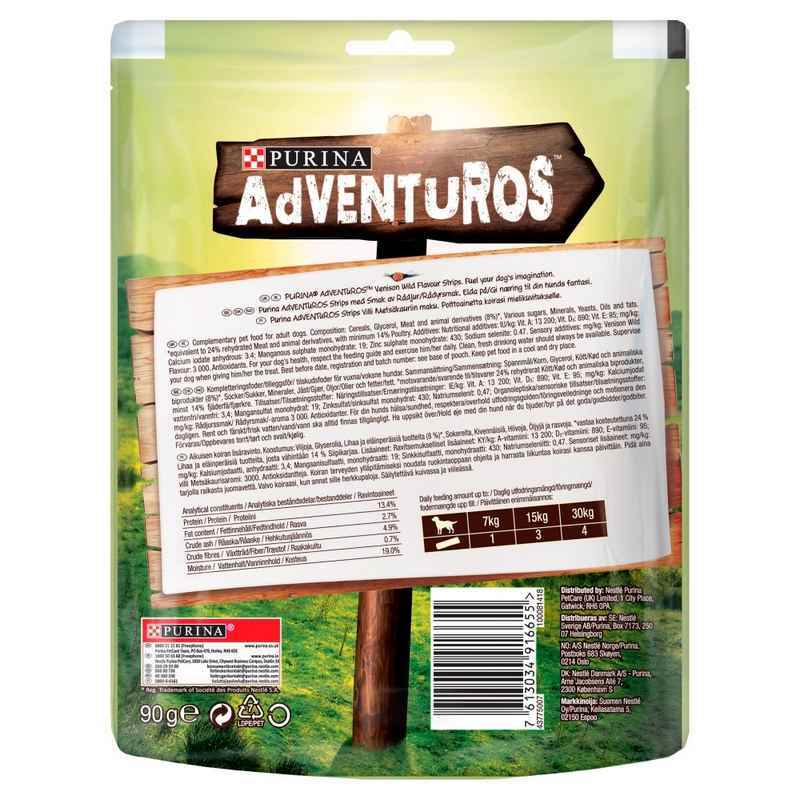 Adventuros Wild Venison Strips 6x90g