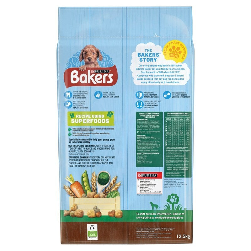 Bakers Puppy Chicken & Veg 12.5kg