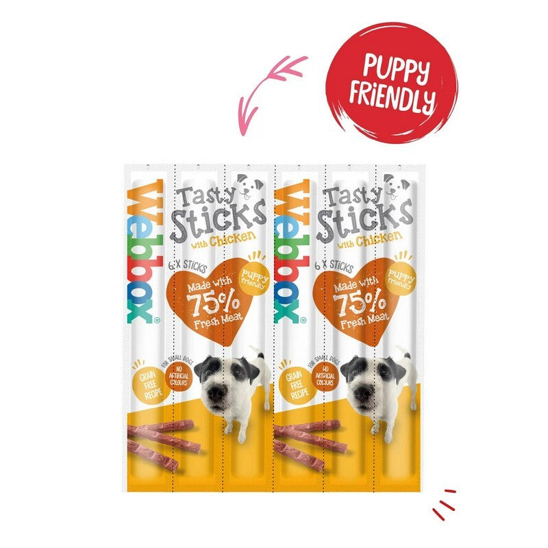 Webbox Tasty Sticks Chicken Small 12x6Pk