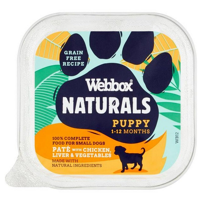Webbox Nat Puppy Chk Lv Veg Pate 11x150g