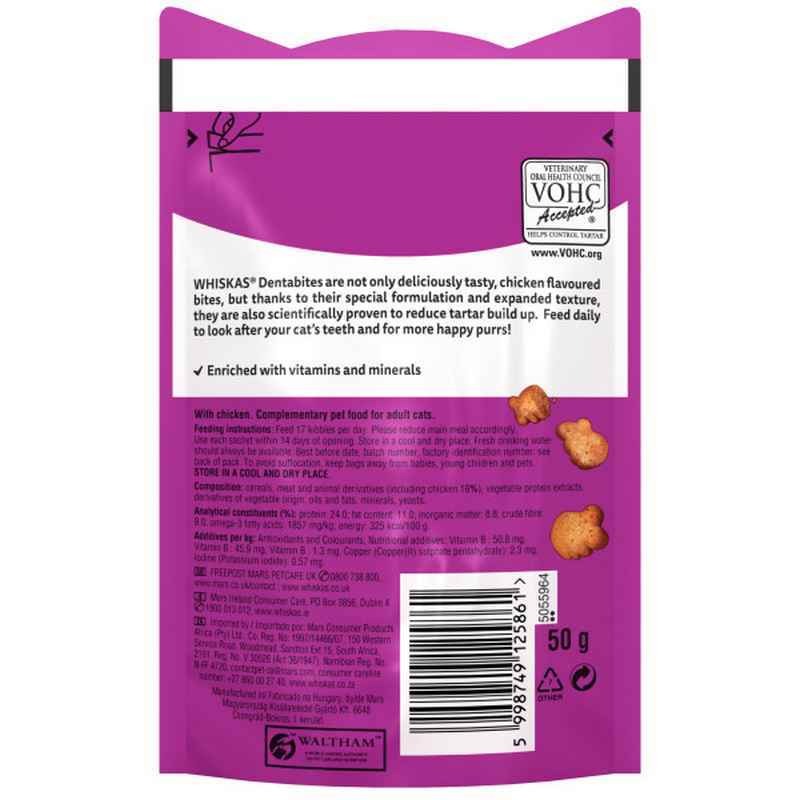 Whiskas Dentabites Chicken 50gx8