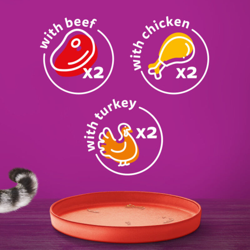 Whiskas Tins 1+ Meaty Jelly 400gx6x4