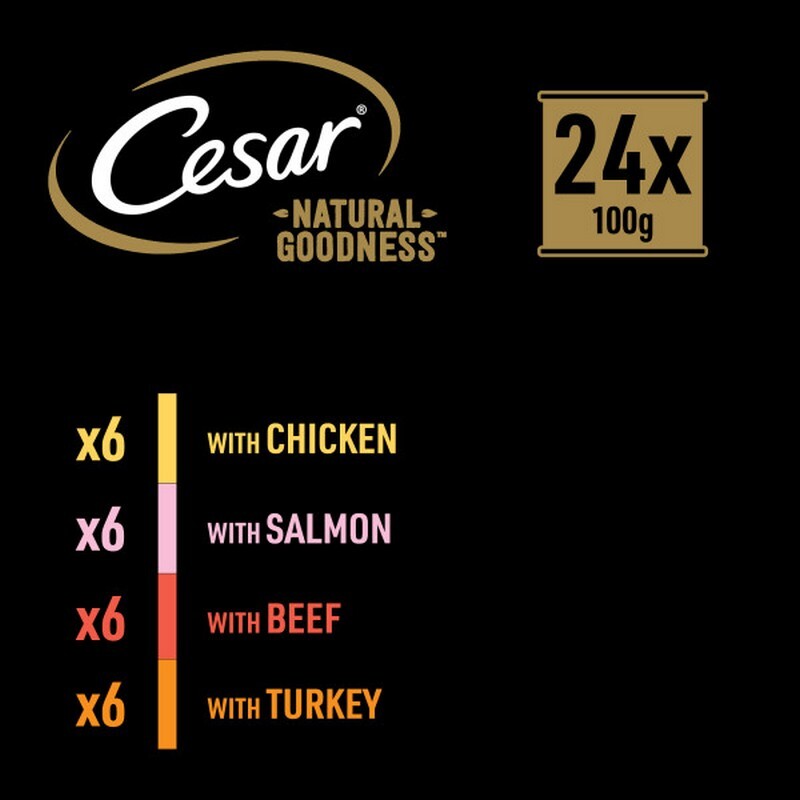 Cesar Tray Nat Good Cas Mix G 100gx24