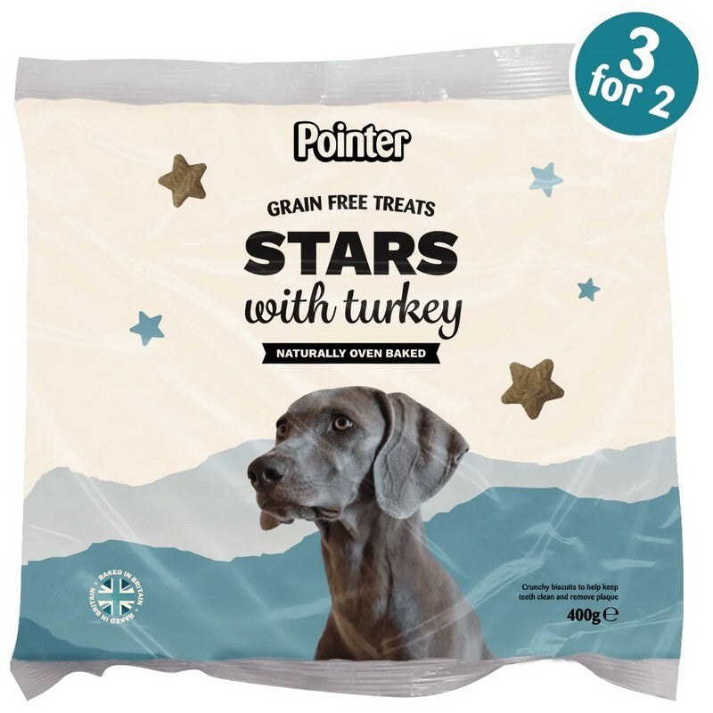Pointer Stars Turkey GF Treats 400gx6