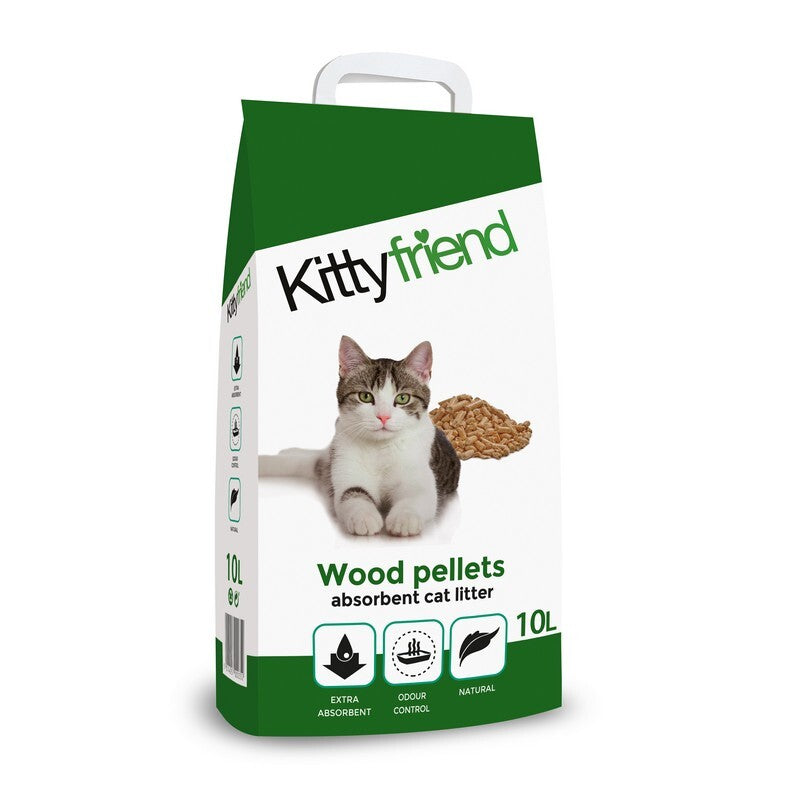 Kitty Friend Wood Plts Cat Litter 10 L